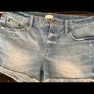 Rolled jean shorts